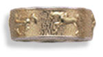 Sterling Silver Running Horses w/ 14KT Gold Overlay